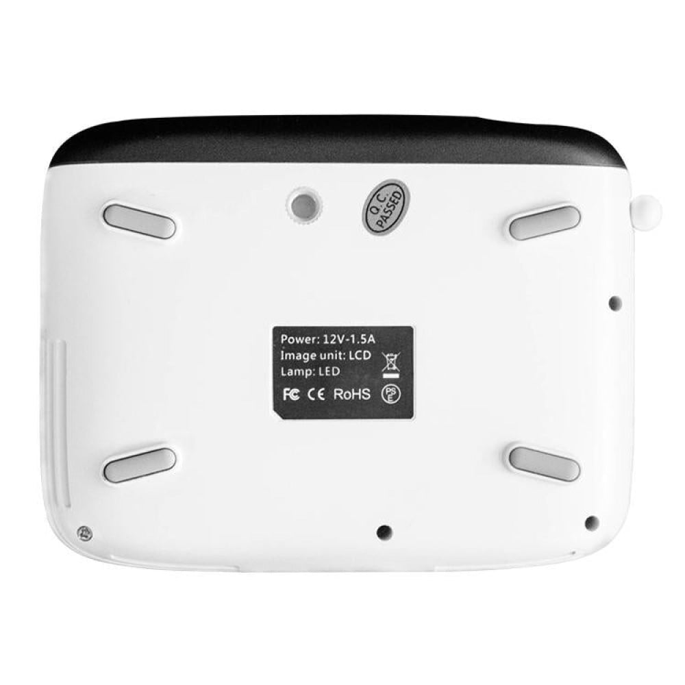 Portable Mini Led Projector For Home Theater - Av / Sd / Hdmi - Black White 6