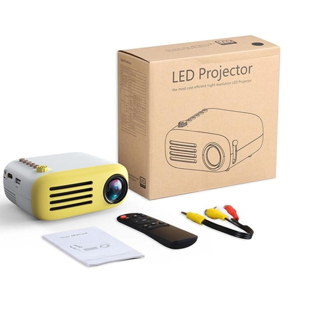 Portable Mini Led Projector For Home Theater - Av / Sd / Hdmi - Black White 7