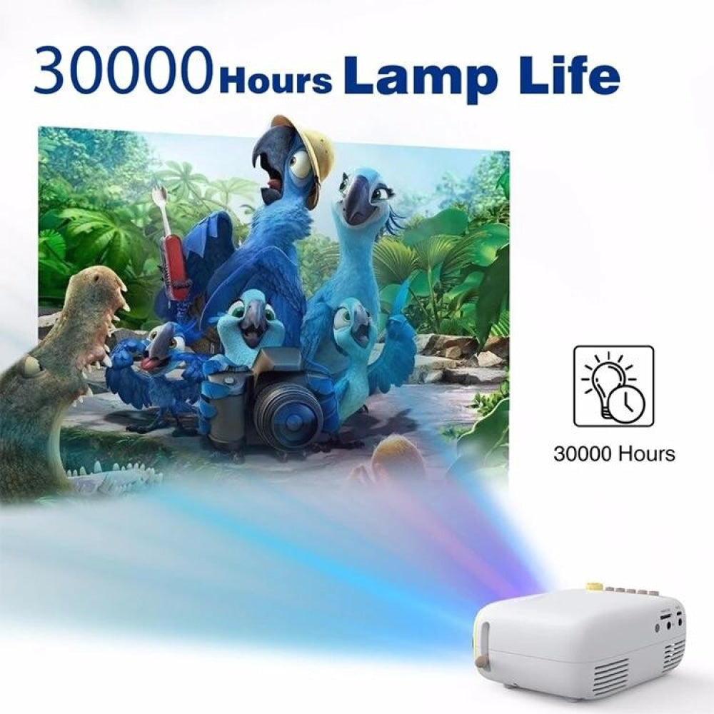 Portable Mini Led Projector For Home Theater - Av / Sd / Hdmi - Black White 14