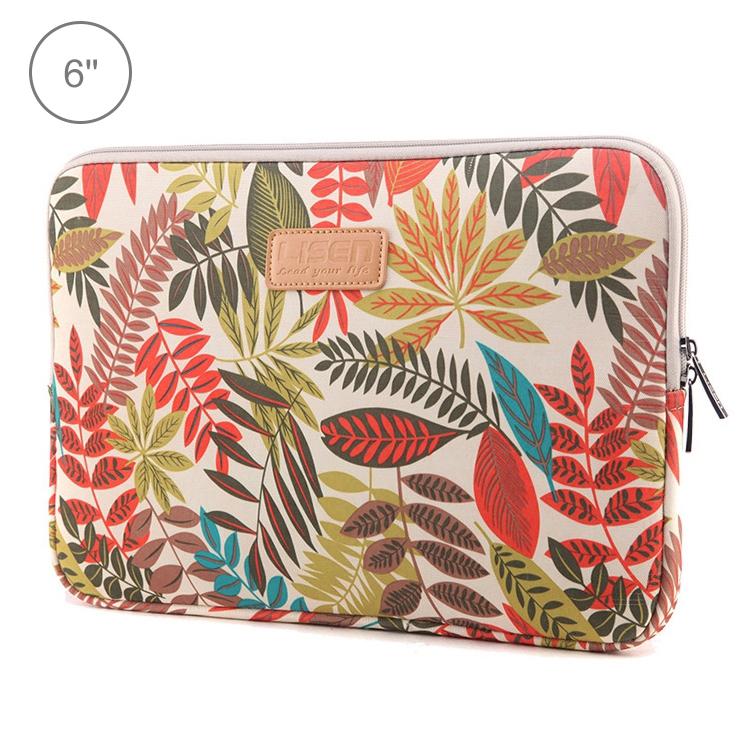 Colourful Leaves Sleeve Case for Amazon Kindle - Zipper Briefcase - White 6