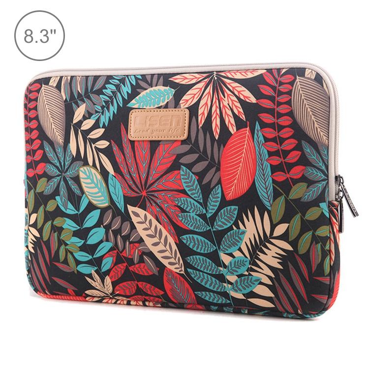 Sleeve Case Colourful Leaves Zipper Briefcase Carrying Bag - White 7
