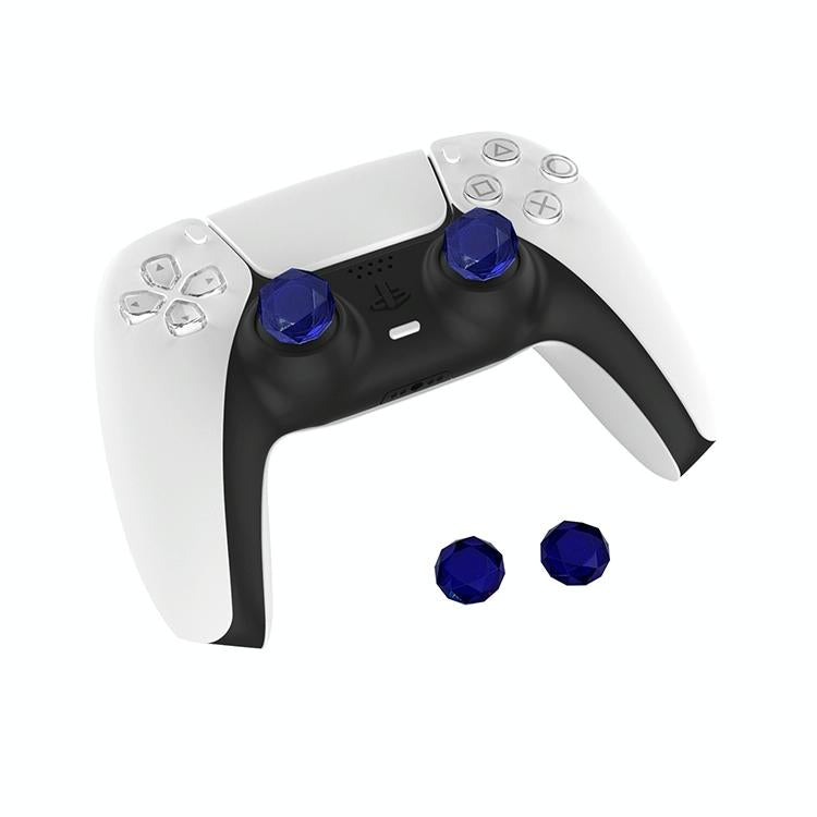 2 Pcs Diamond Texture Games Grip Caps for Ps5 - Clear White 11