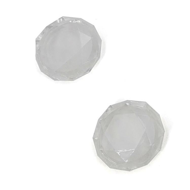 2 Pcs Diamond Texture Games Grip Caps for Ps5 - Clear White 13