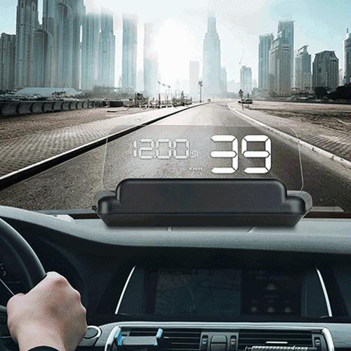 Virtual Hd Reflection Board Car Gps Hud Speed & Distance Display Over / Under Speed & Voltage Alarm Fatigue Driving - Blue 4
