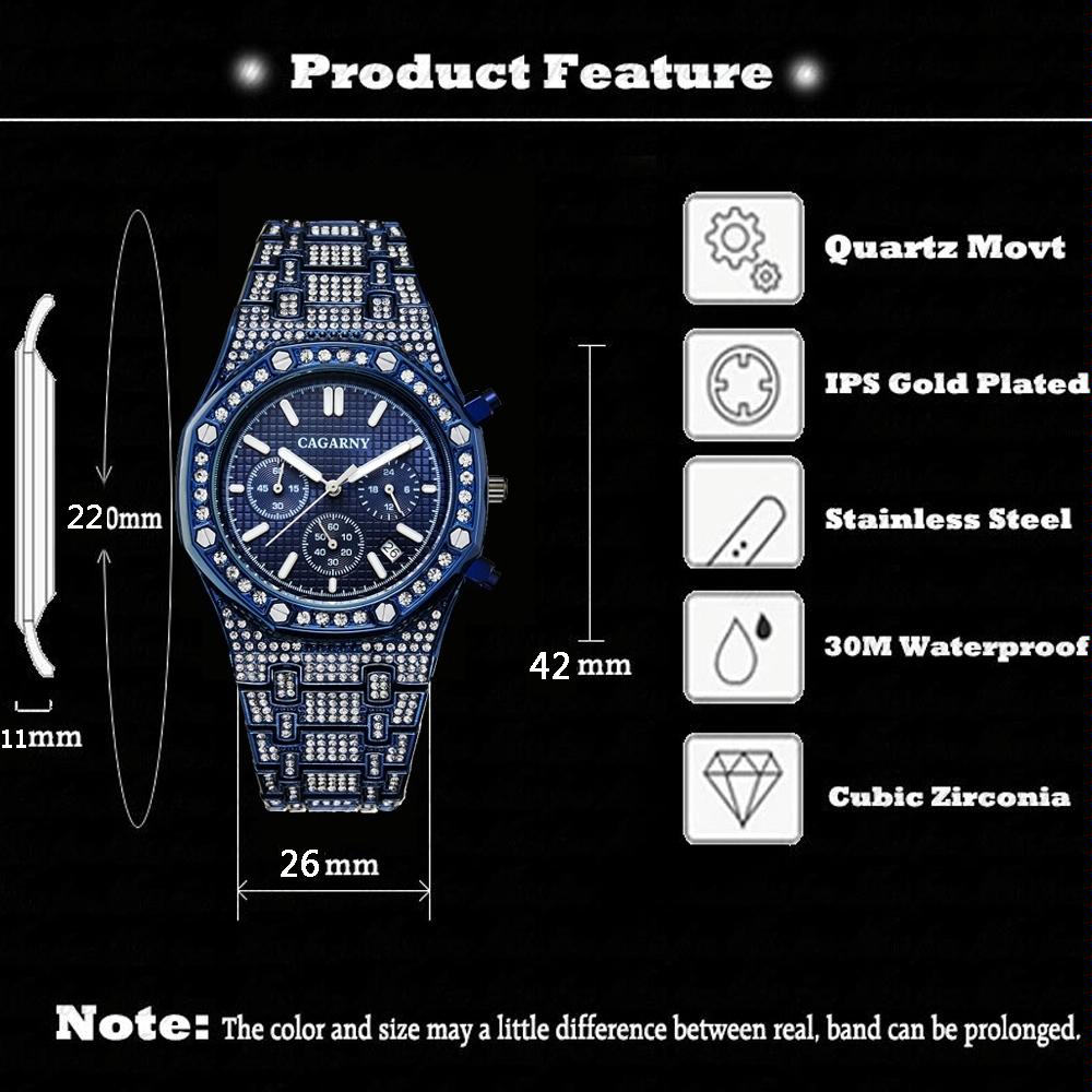 Men Stainless Steel Watch with Diamond-studded Dual Movement - Wa0334Sw 10