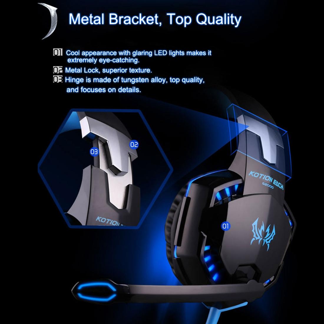Over-Ear Gaming Headset With Mic Led Light And Stereo Bass For Pc Gamer - White 13