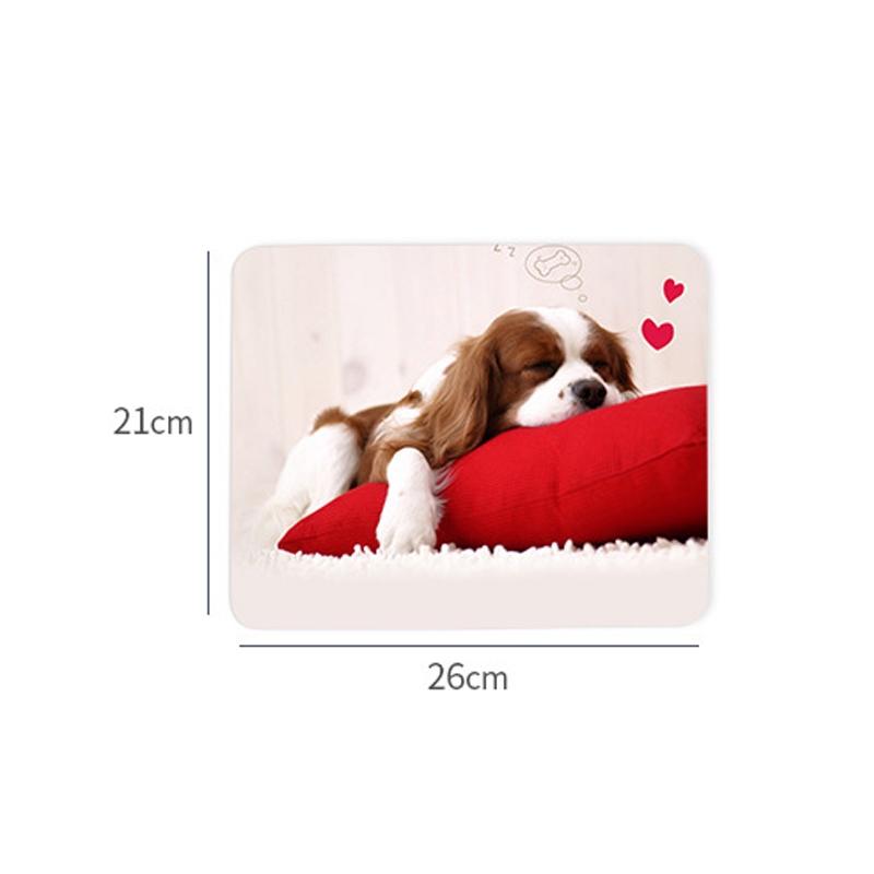 6 Piece Non Slip Mouse Pad Set 21 X 26Cm Thick Rubber Anti Skid Durable - Beautiful Red Heart