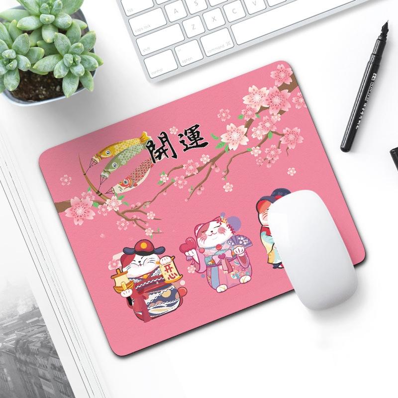 6 Piece Non Slip Mouse Pad Set 21 X 26Cm Thick Rubber Anti Skid Durable - Beautiful Red Heart 7