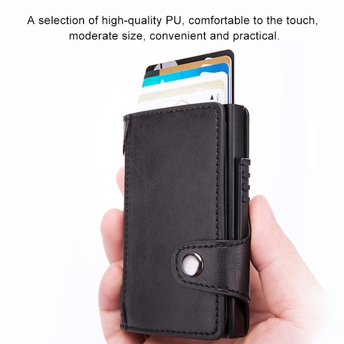 Rfid-blocking Leather Wallet with Card Slots - Apricot 23