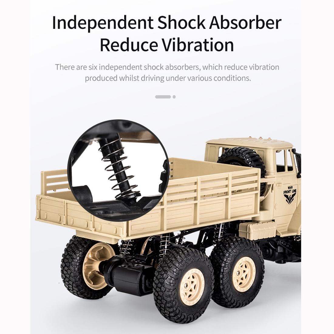 2.4ghz 4ch Remote Control Dongfeng 7 Six-wheeled Armor Truck Toy - Yellow 10