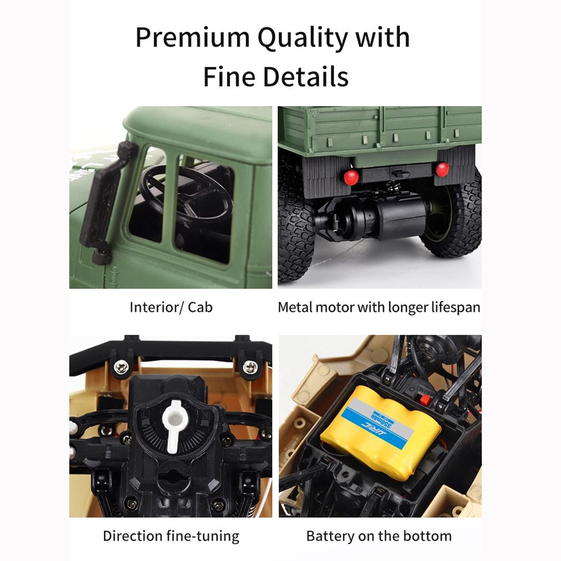 2.4ghz 4ch Remote Control Dongfeng 7 Six-wheeled Armor Truck Toy - Yellow 11