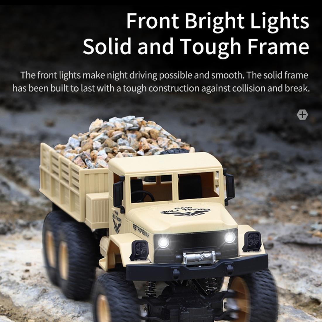 2.4ghz 4ch Rc Dongfeng 8 Six-wheeled Armor Truck Toy - Yellow 10