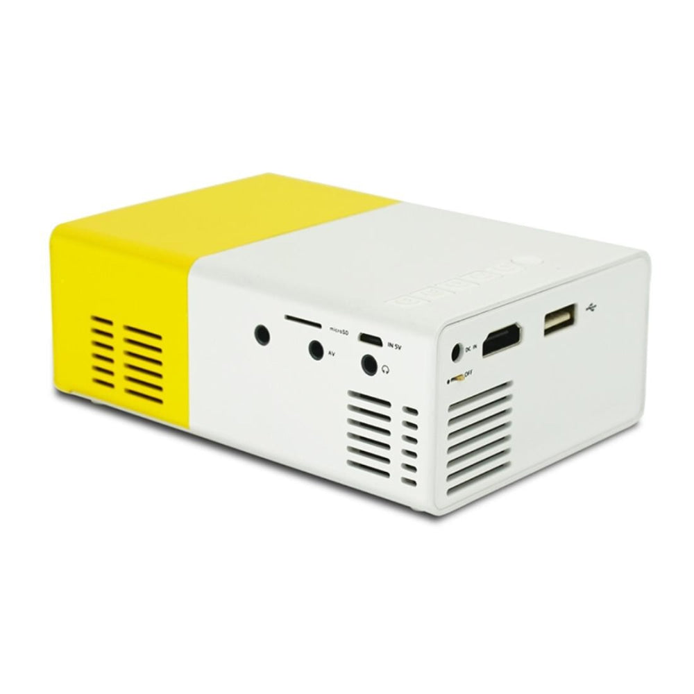 Portable Mini Home Theater Projector - 400 Lumens Hdmi / Av / Sd / Usb Remote Control - Yellow 4