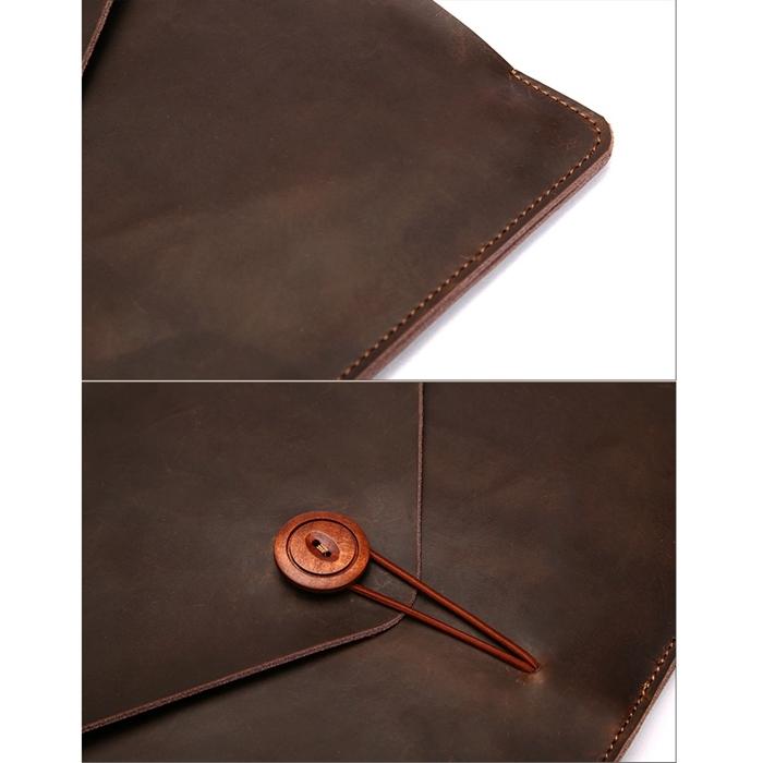 12 Genuine Leather Laptop / Tablet Bag - Universal Fit - Yellow 7