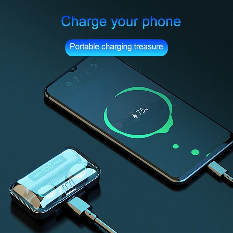 Wireless Noise-cancelling Earbuds with Charging Case - Yellow 9