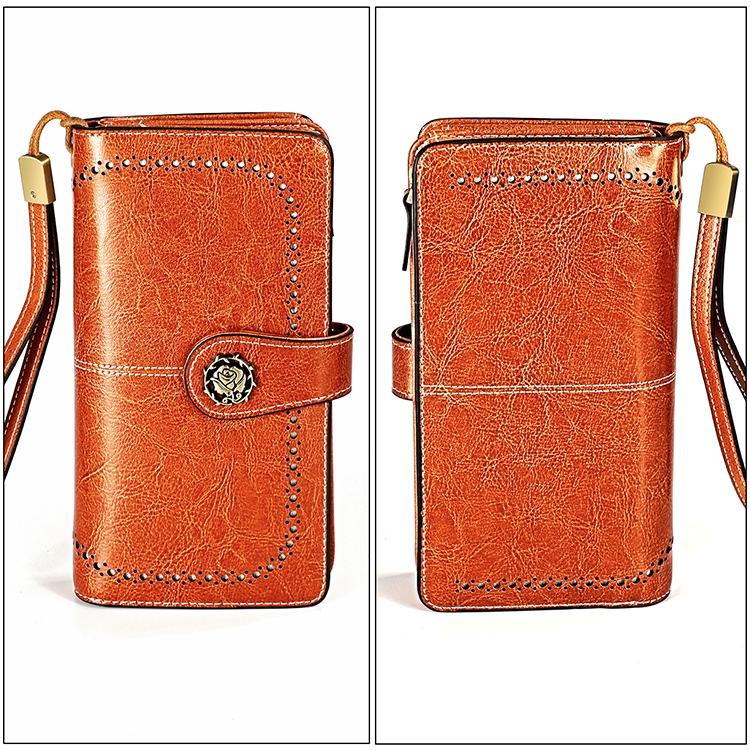 3556 Large Capacity Long Multi-function Anti-magnetic Rfid Wallet Clutch for Women with Card Slots - Yellow 11