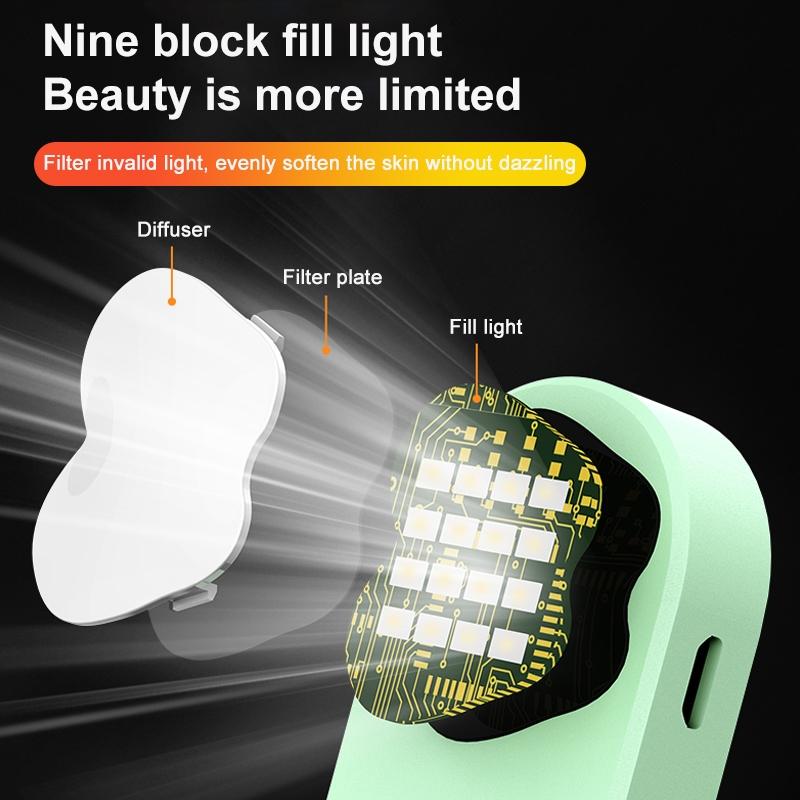 Bluetooth Remote Selfie Stick with Dual Fill Light and Tripod - Yellow 6