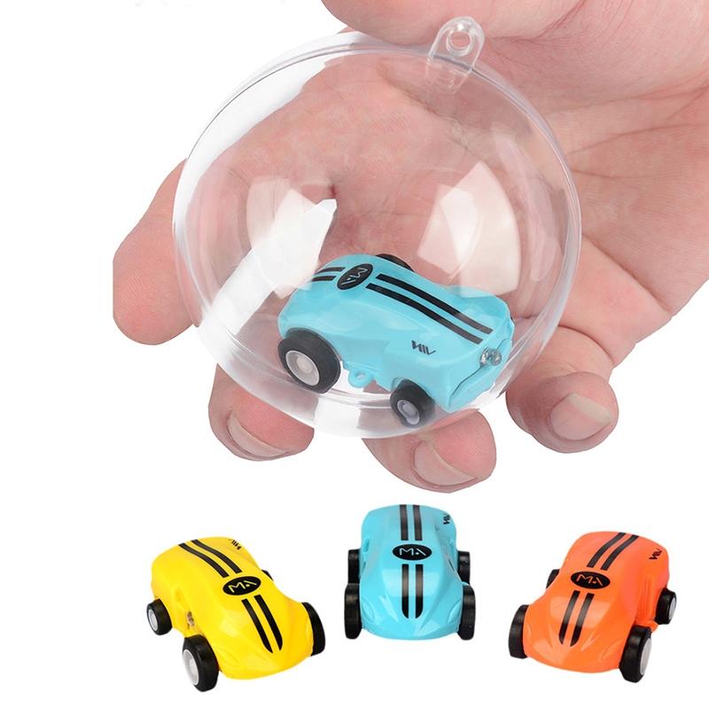 360 Degree Rotary Mini Laser Pocket Car Racing Toy - Yellow 10