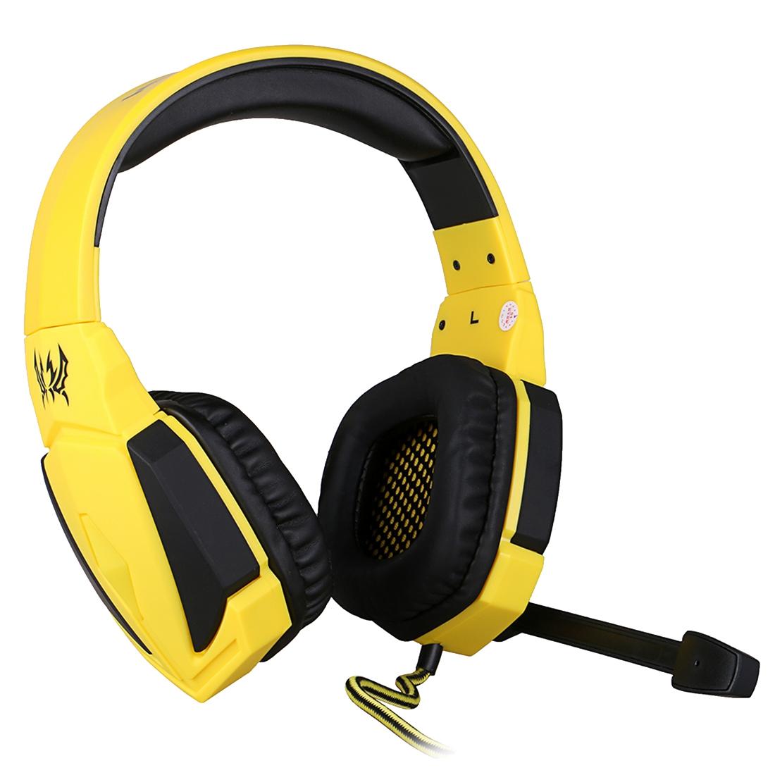 Usb Stereo Gaming Headset With Mic & Led 2.2M Cable Black / Yellow 5
