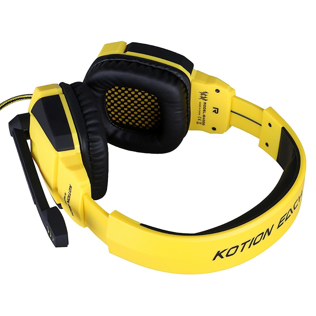 Usb Stereo Gaming Headset With Mic & Led 2.2M Cable Black / Yellow 6