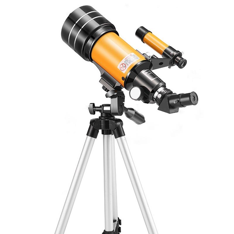 Stargazing Telescope for High-definition Astronomical Viewing - Black / Yellow 3