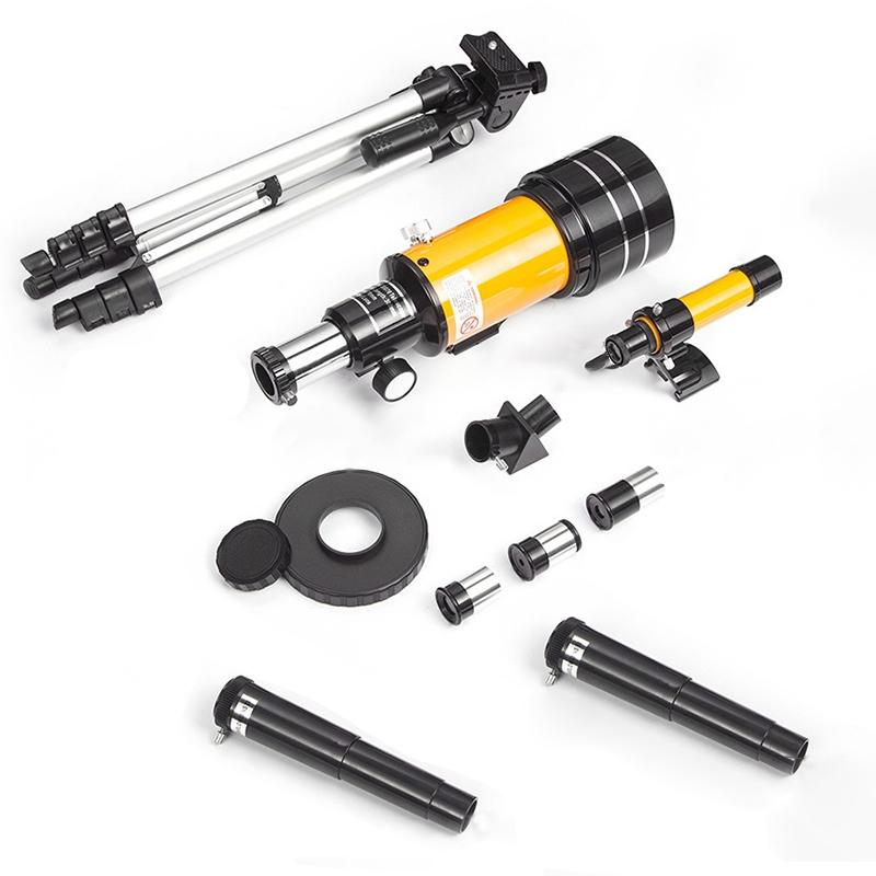 Stargazing Telescope for High-definition Astronomical Viewing - Black / Yellow 4