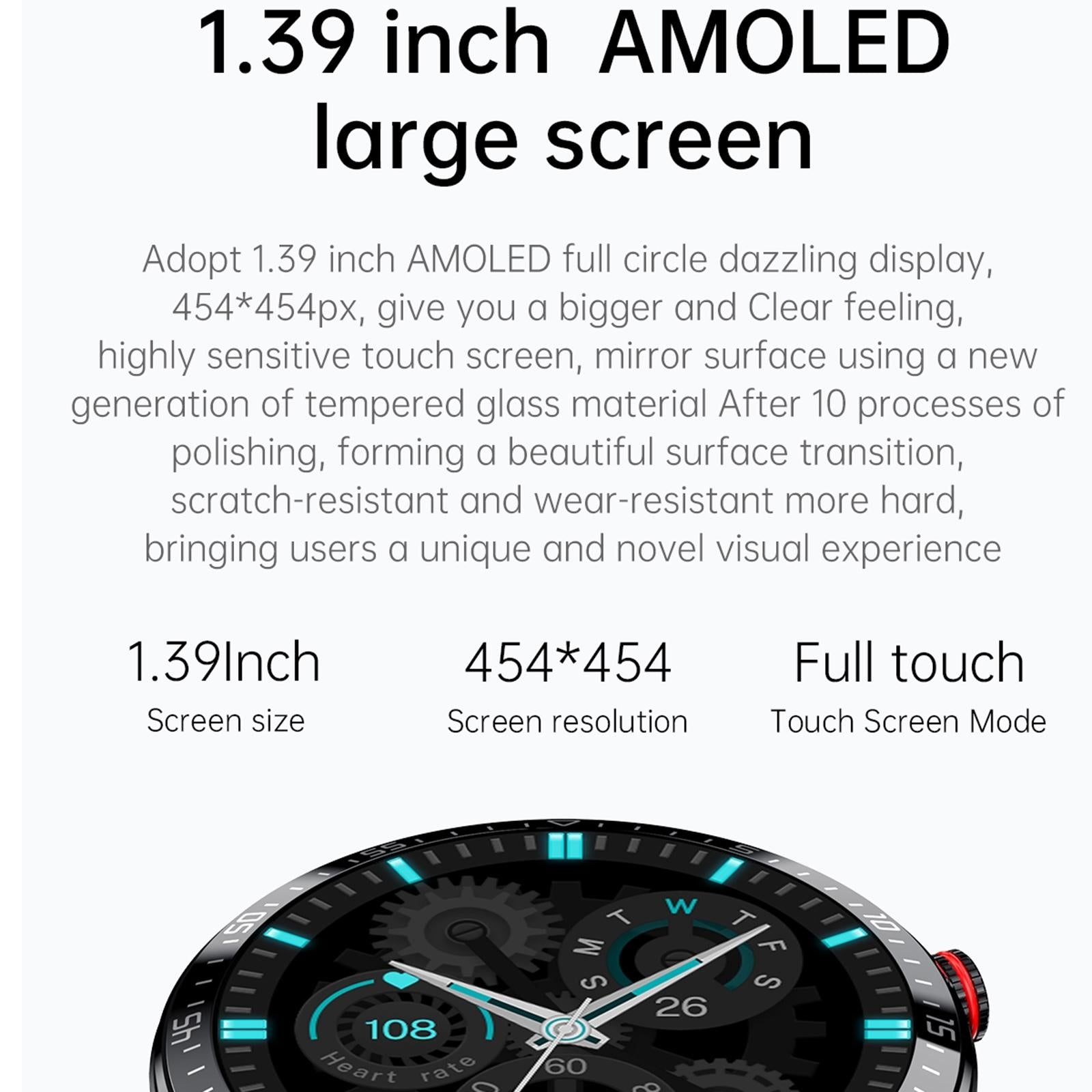 Leather Strap Amoled Smart Watch With Heart Rate And Blood Pressure Monitoring - Brown 5