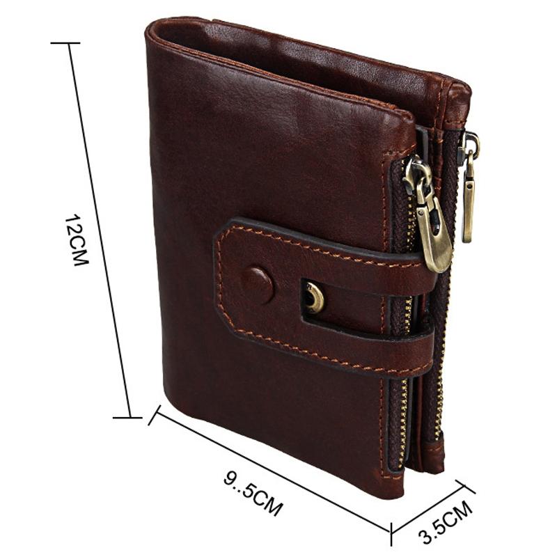 Men Rfid Blocking Cowhide Leather Wallet - Crazy Horse Texture - Ccb1083Z 3
