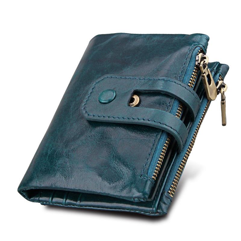 Men Rfid Blocking Cowhide Leather Wallet - Crazy Horse Texture - Ccb1083Z 13