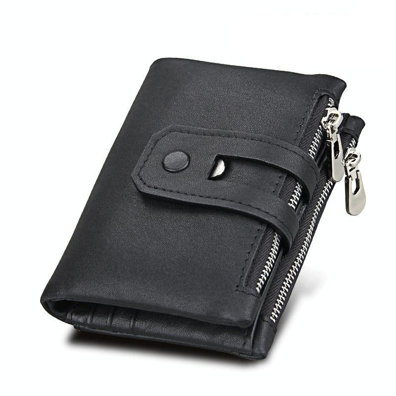 Men Rfid Blocking Cowhide Leather Wallet - Crazy Horse Texture - Ccb1083Z 14