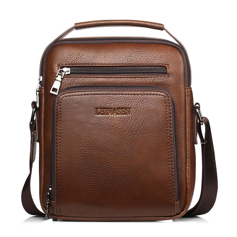 Versatile Men's Crossbody Bag For Business - Brown 11