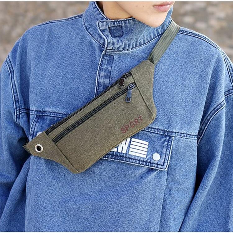 Versatile Canvas Shoulder Bag - Brown 8