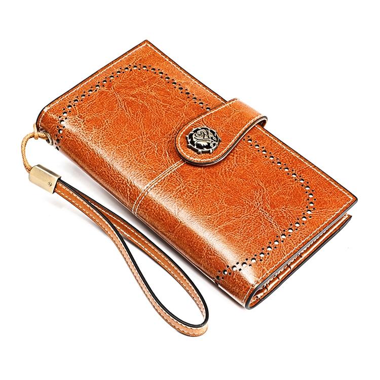 Women Anti-magnetic Rfid Wallet - Compact & Secure - Brown