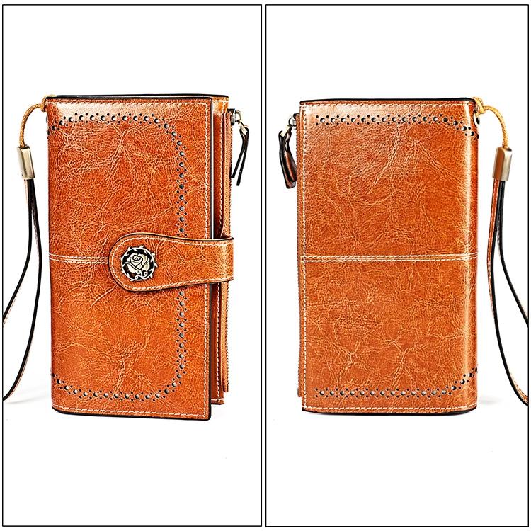 Women Anti-magnetic Rfid Wallet - Compact & Secure - Brown 6