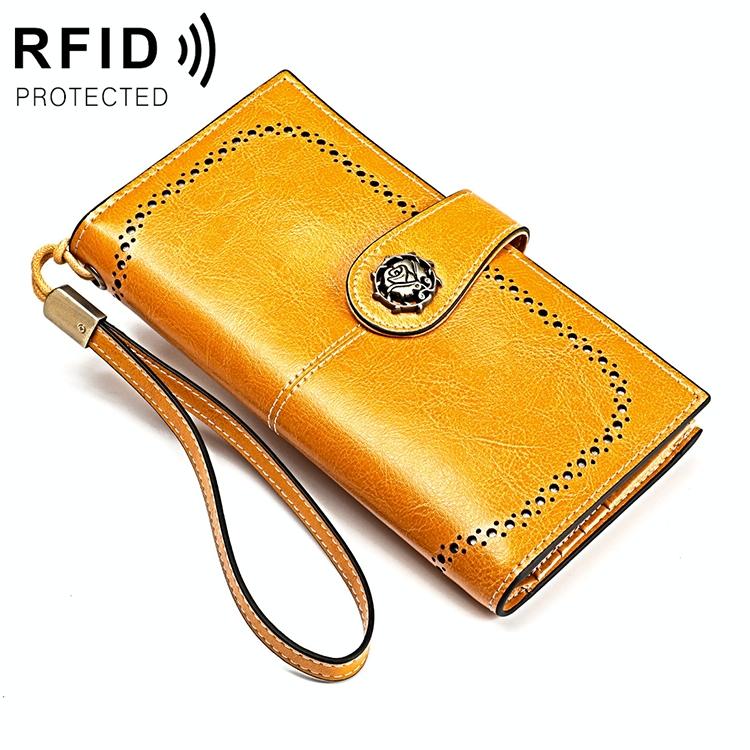 Women Anti-magnetic Rfid Wallet - Compact & Secure - Brown 13