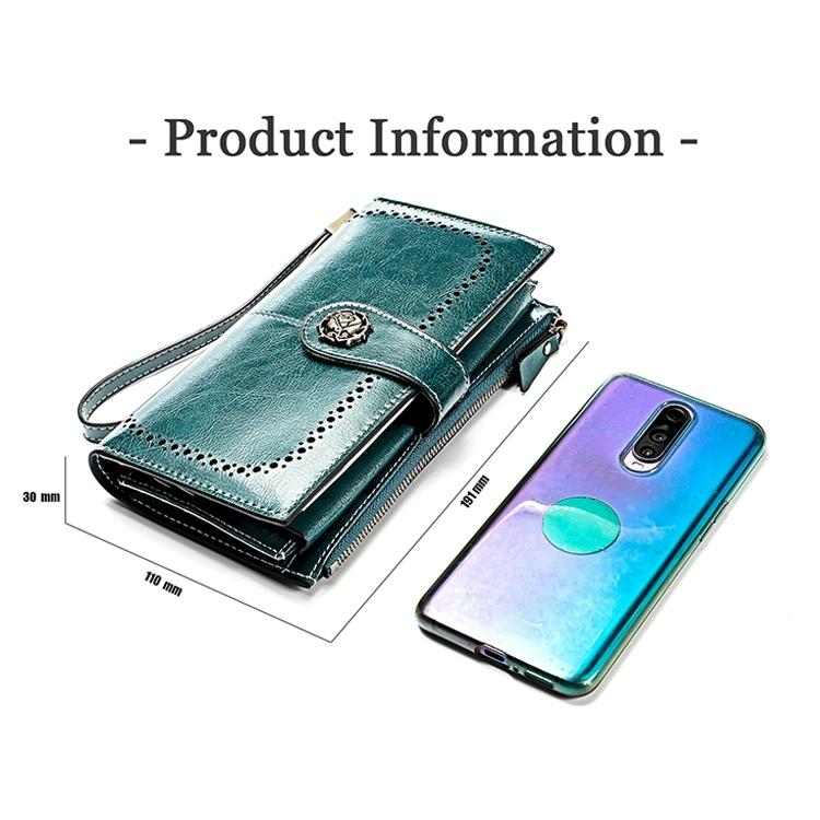 Women Vintage Rfid Oil Wax Wallet - Classic Design - Brown 3