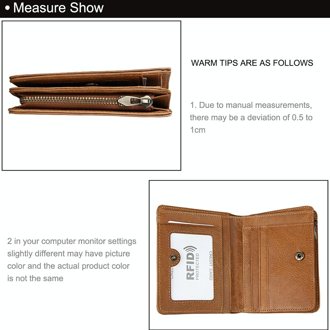 Antimagnetic Rfid Leather Wallet for Men - Brown 6