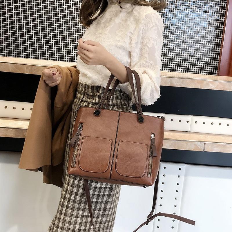 Stylish Brown Pu Shoulder Bag For Women 4