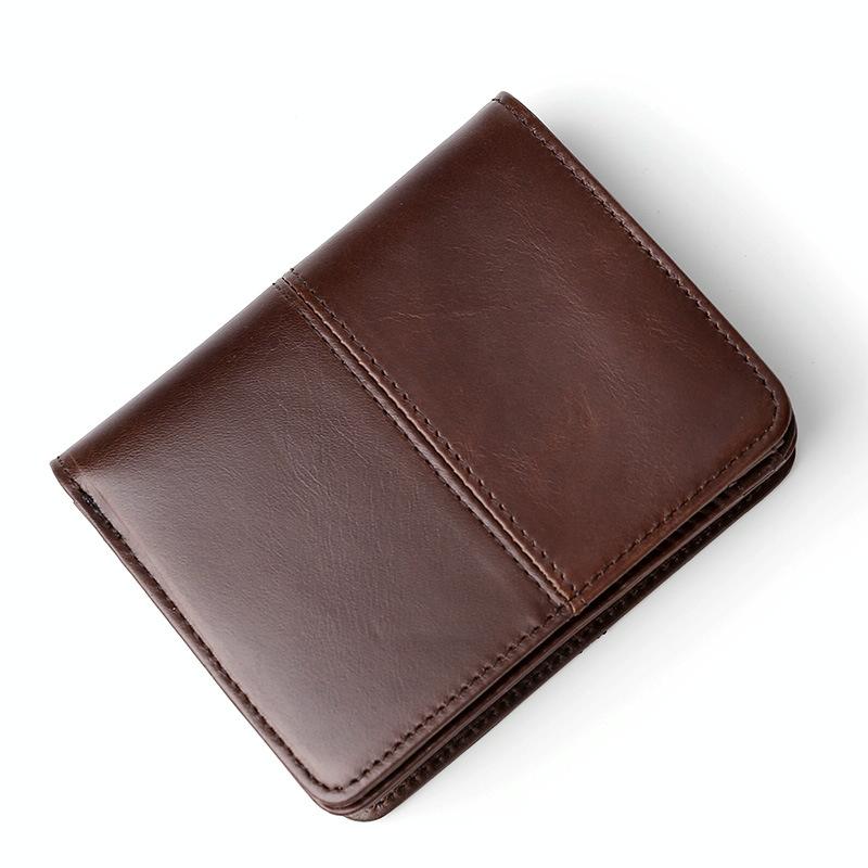 Oilskin Leather Rfid Change Purse - Brown - Brown 4