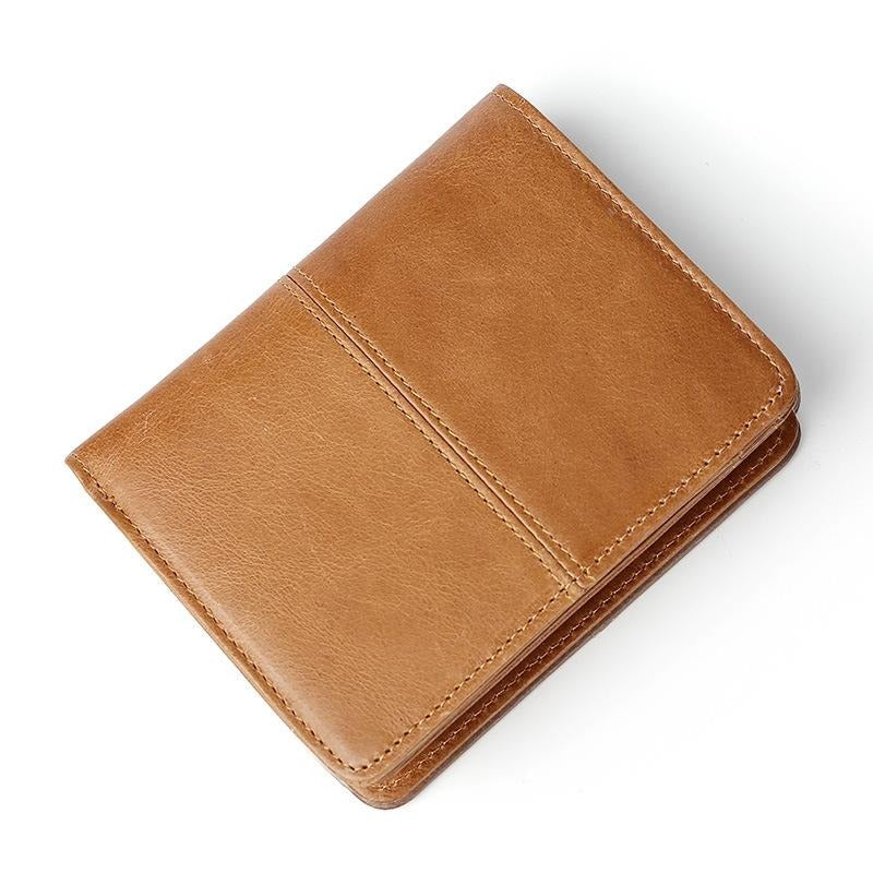 Oilskin Leather Rfid Change Purse - Brown - Brown 10
