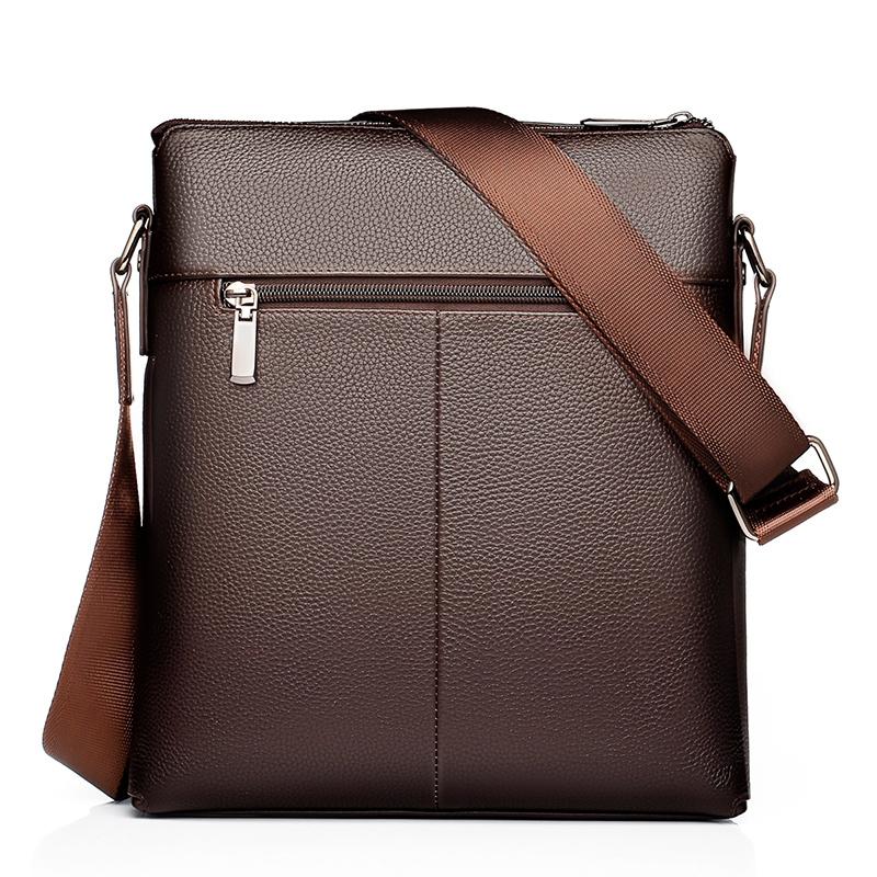2 In 1 Men Pu Leather Shoulder Bag Handbag - Brown 12
