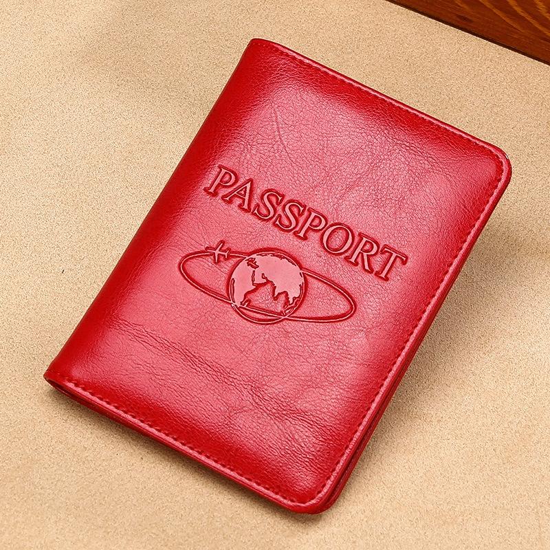 Leather Rfid Passport Holder - Compact and Secure - Dark Brown 3