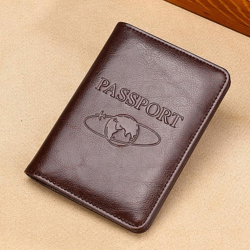 Leather Rfid Passport Holder - Compact and Secure - Dark Brown 8