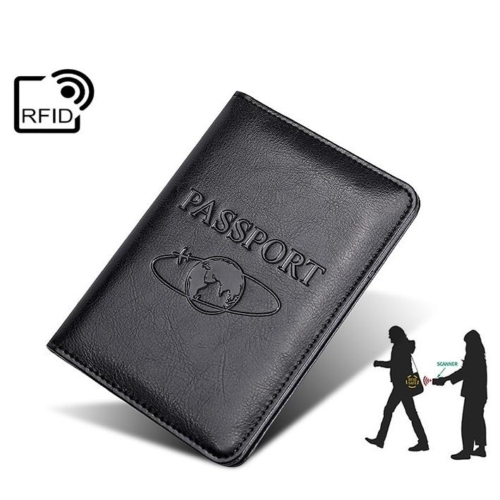 Leather Rfid Passport Holder - Compact and Secure - Dark Brown 11