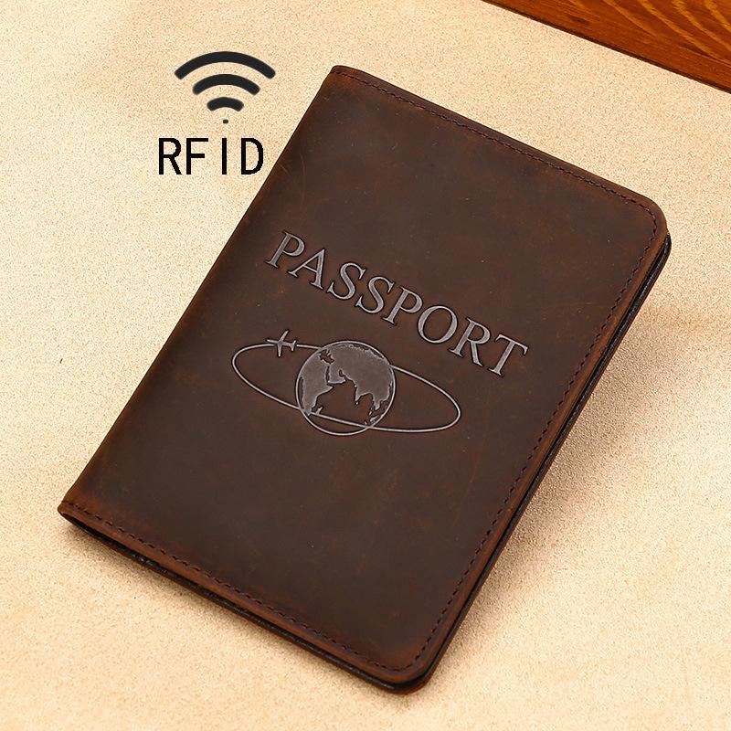 Leather Rfid Passport Holder - Compact and Secure - Dark Brown 12