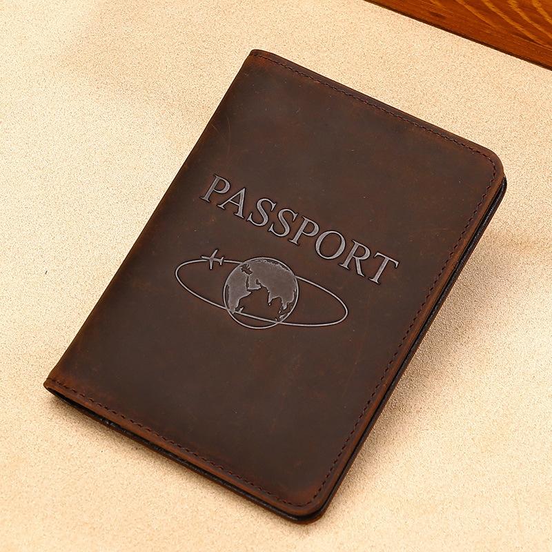 Leather Rfid Passport Holder - Compact and Secure - Dark Brown 13