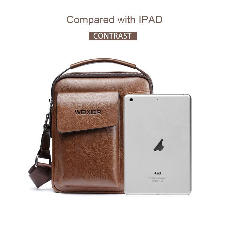 Men Universal Shoulder Messenger Bag Fashionable And Functional L 24Cm X 20Cm X 6Cm - Dark Brown 6