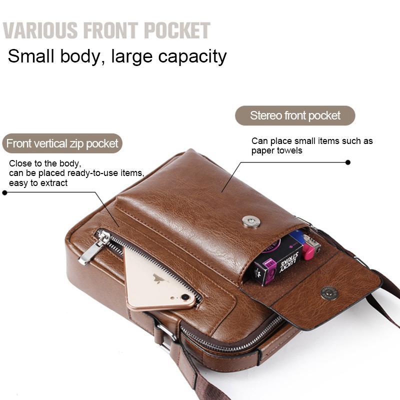 Men Universal Shoulder Messenger Bag Fashionable And Functional L 24Cm X 20Cm X 6Cm - Dark Brown 7