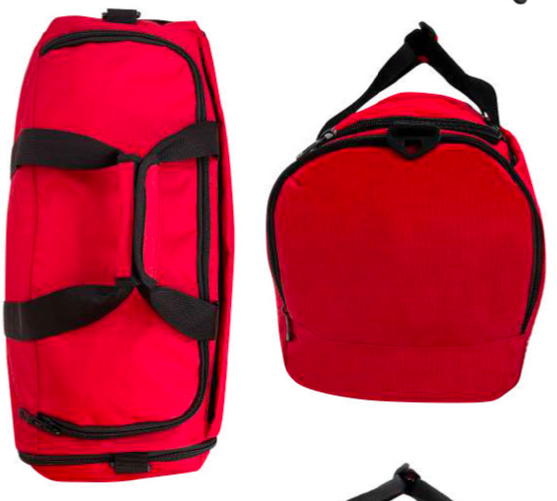 48 Litre FIB Sports Duffle Bag Duffel Gym Canvas Travel Foldable - Red 3