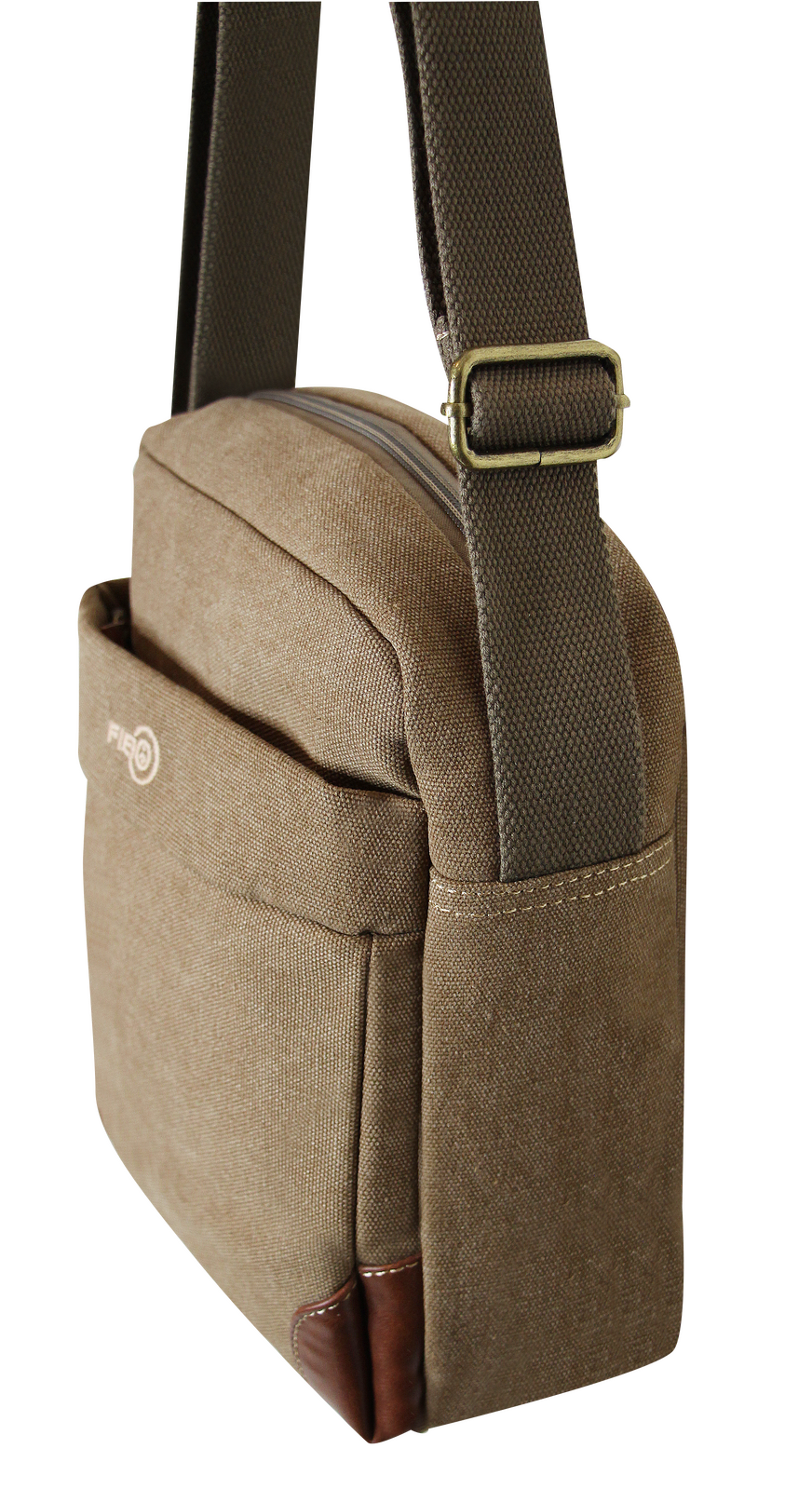 FIB Explorer Canvas Cross Body Travel Bag - Khaki 4